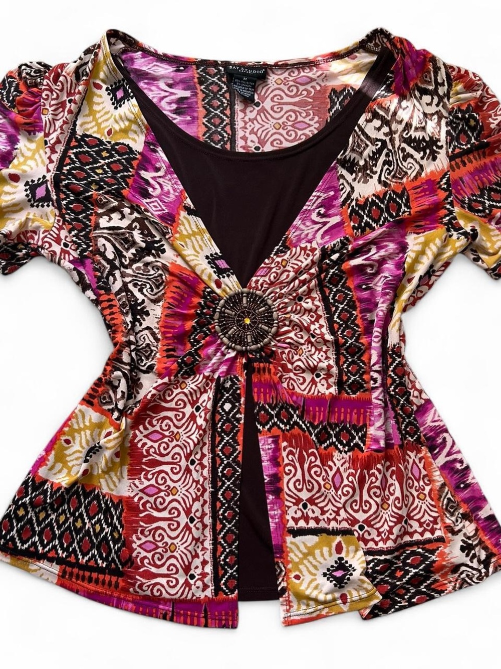 y2k boho layered top